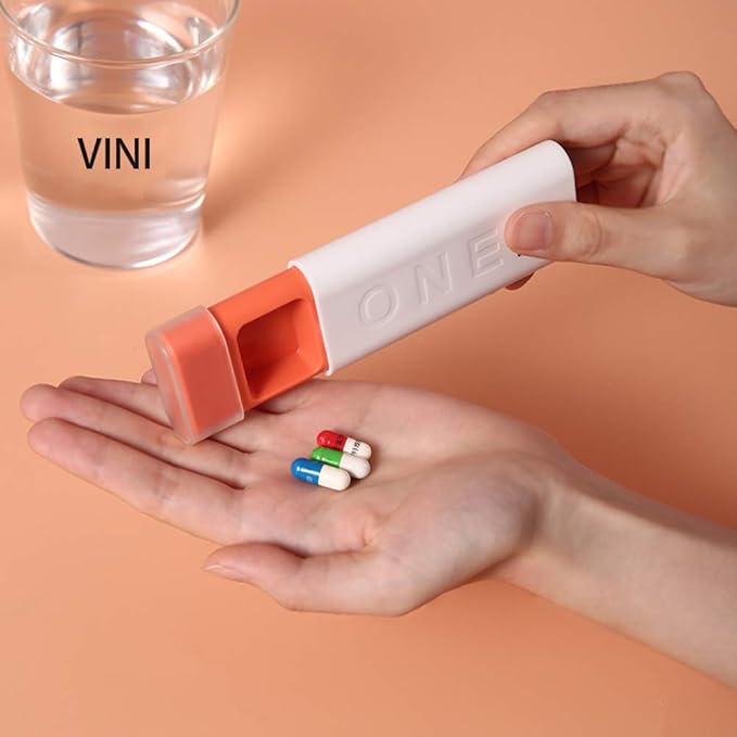 Travel Pill Organizer 3 Times a Day Pill Box Organizer for Pills Vitamin Fish Oil Supplements, Matte Surface, ealed and Waterproof (White,1PCS)