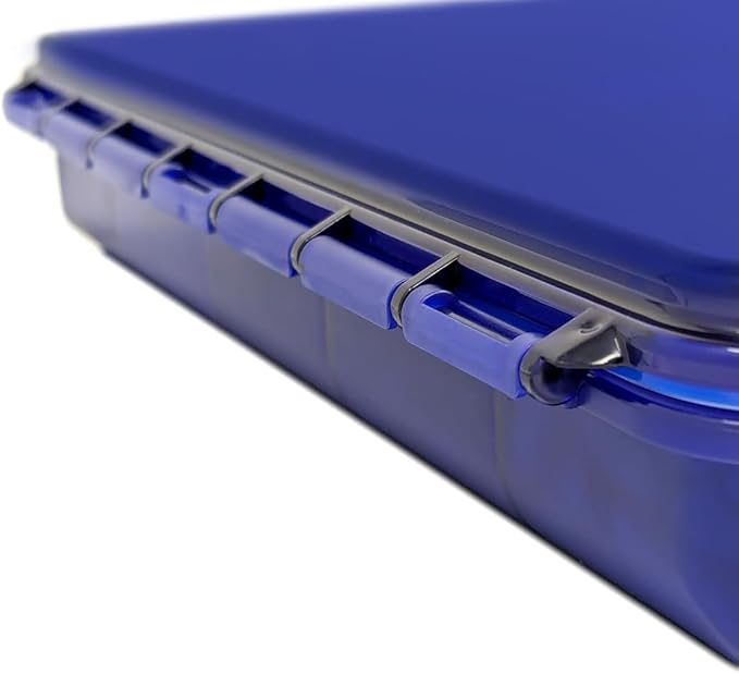 20 Compartment UV Protected Large Cobalt Blue Pill Case with Airtight Seal, Spill Proof, Silicone Gasket Waterproof Med Box with Medication Map (Cobalt Blue, 20 Compartment - 1 Pack)