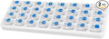 Monthly Pill Organizer, Large Travel Pill Box 31 Day, Daily Pill Case, Pill Holder Container for Vitamin, Medicine, Supplement, Fish Oil, Clear