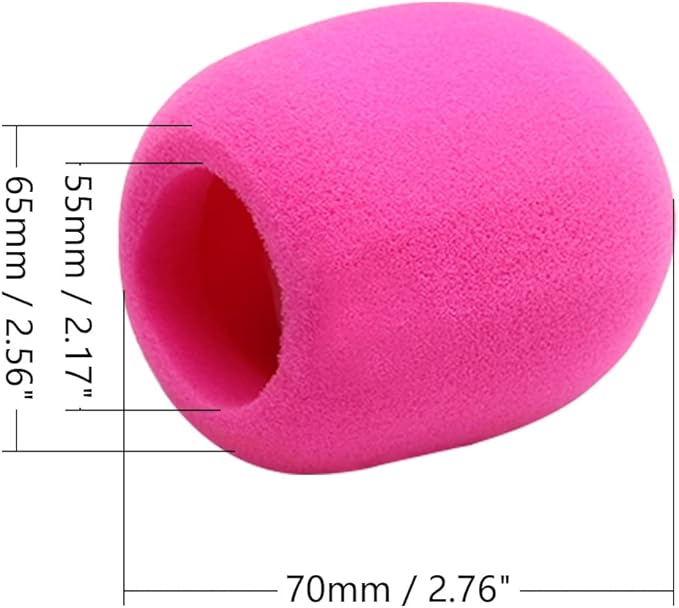 Fielect 2Pcs Microphone Covers Foam Mic Cover Handheld Microphone Windscreen Shield Mic Foam Filter Pink for KTV Broadcasting