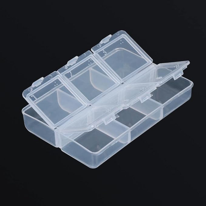 HomeSoGood 4 Pack Clear Weekly Pill Case Storage Box Transparent Travel Pill Organizer Container