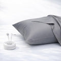 GroundLuxe Organic Grounding Pillowcase in Gray - King Size