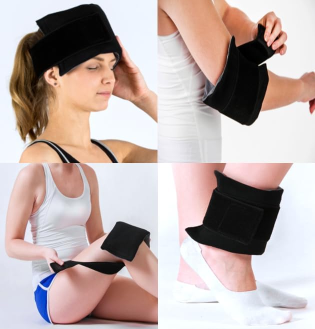 Cryopak Cold and Hot Therapy Wrap, Black, Latex-Free, Non-Toxic, for Back, Abdomen, Hip, Sports Injury Prevention, Recovery (Small). kit Includes Flexible Gel Compress, Sleeve and Strap.