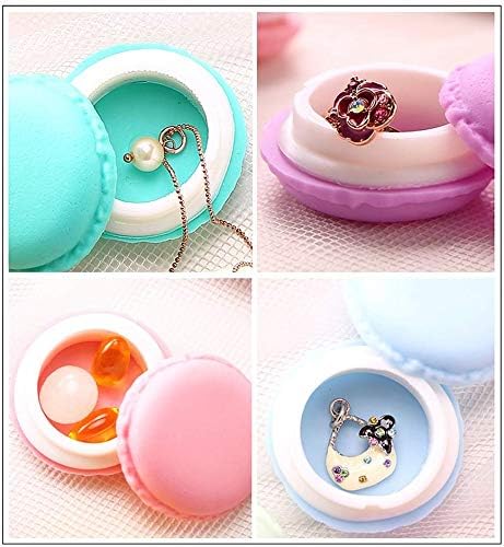 Coolrunner Macaron Case, Mini Macaron Box, Macaron Cute Pill Box, Colorful Macaron Jewelry Storage Box, Shape Storage Box Candy Cute Pill Organizer Case Container(8PCS)
