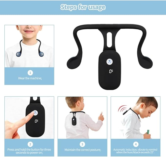 Smart Posture Corrector Trainer for Adults Kids Rechargeable Automatic Induction Posture Corrector Neck Hump Corrector for Women