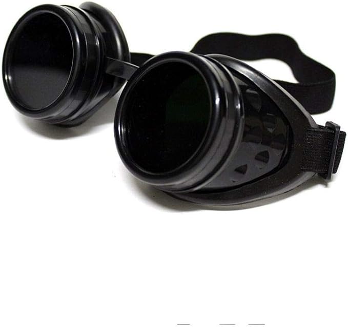 GloFX Black Padded Diffraction Goggles, Tinted Lenses, Limited Edition – Raves, EDM Festival Accessories, Light Shows, Club, Concert Wear - 3D Rainbow Prism Fractal Kaleidoscope