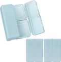FYY Daily Pill Organizer,2 Pcs 7 Compartments Portable Pill Case Travel Pill Organizer,[Folding Design] Pill Box for Purse Pocket to Hold Vitamins,Cod Liver Oil,Supplements and Medication-Blue