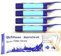 Galaxy Personal Portable Water Filter Straw Filtration Purifier for Hiking, Camping, Hunting, Travel, Outdoor Emergency Survival Detachable. (4 Packs)