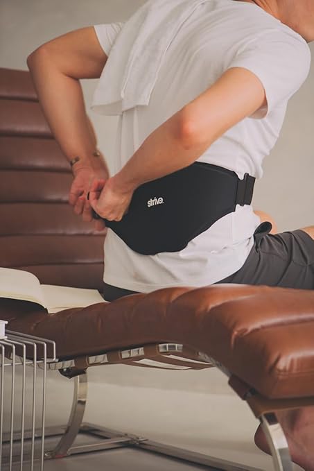 Strive Back Ice Pack Wrap, Hot & Cold Therapy Wrap for Soothing Relief and Support, Adjustable Compression for Comfortable Healing, Perfect for Back Pain and Muscle Recovery, Black