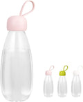 emoi BPA Free Water Bottle, 16oz/480ml Cute Water Bottle with Carrying Strap, Ideal for Kids Boys Girls Students Women Healthy Hydration-Pink