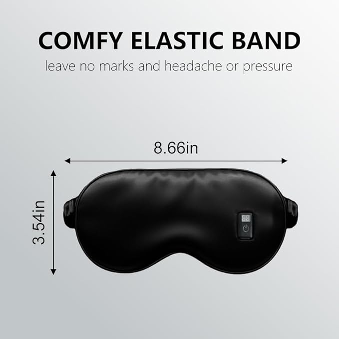 Joythink Cordless Sleep Mask Heated Eye Mask for Dry Eyes,Eye Relief,with 3 Temperature Settings and Timer Control,Washable Eye Mask,Gifts for Friends