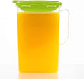 LocknLock Aqua Fridge Door Water Jug with Handle BPA Free Plastic Pitcher with Flip Top Lid Perfect for Making Teas and Juices, 2 Quarts, Green
