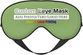 Custom Sleep Eye Mask Personalized Men Women Blindfold Design Your Own Photo Text Logo Adjustable Strap Soft Eyeshade Customized Blackout Eye Cover for Home Offices Travel Kiwi