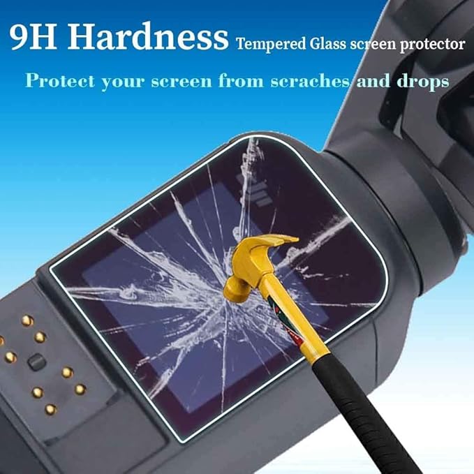 Lens Screen Protector for DJI Osmo Pocket 3 [2+2Pack], Tempered Glass Cover 0.3mm 9H Hardness Anti-Scrach Anti-Bubble