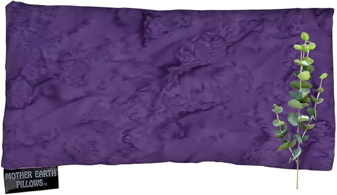 Mother Earth Pillows Therapeutic Eye Pillow (Purple Print - Breathe Herbal Blend)