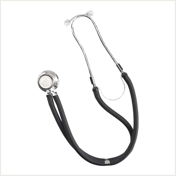 Santamedical Adult Deluxe Aneroid Sphygmomanometer with Stethoscope - Blood Pressure Cuff Durable and Carrying Case - Manual Blood Pressure Cuff Black