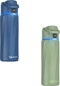 Boost 24 oz Smart Water Bottle Blue + Boost 24 oz Bottle Tendril Bundle