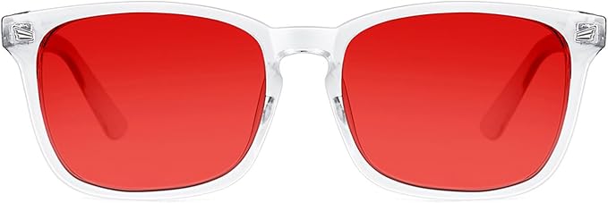 TIJN Blue Light Blocking Glasses for Women Men Clear Frame Square Nerd Eyeglasses Anti Blue Ray Computer Screen Glasses