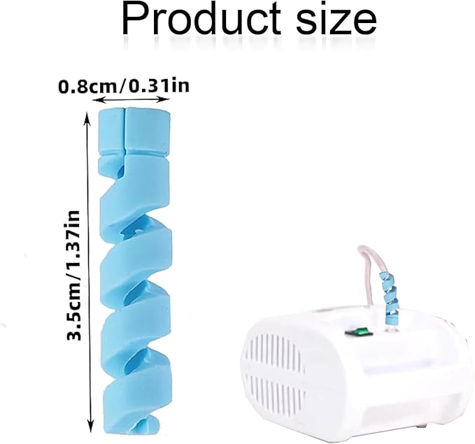 10 Pack Oxygen Tube Support Crimp Straightener for Portable Oxygen Concentrator Oxygen Tank Oxygen Hose Nasal Cannula Oxygen Tubing Accessories Blue