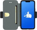 DefenderShield EMF Protection & 5G Anti Radiation iPhone 12/12 Pro SlimFlip Case - RFID Blocking EMF Shield Slim Wallet Case Black