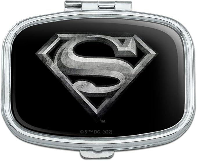Superman Steel Logo Rectangle Pill Case Trinket Gift Box