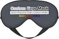 Personalized Eye Masks,Customized Sleep Blindfold Eye Mask,Custom Blackout Eye Cover with Adjustable Strap for Travel and Nap Dark Heather