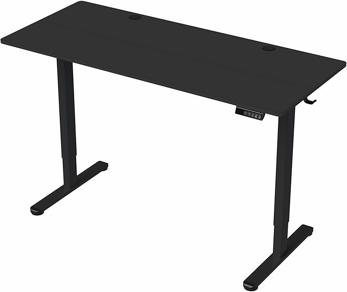 VIVO Electric 55 x 24 in Standing Desk, Memory Height Adjustment, Black Top Black Frame, DESK-E155TB