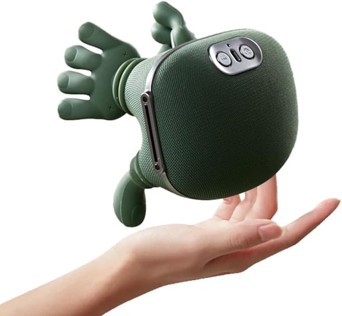 ZoserX - Bionic Heated Massager, Portable Shiatsu Neck and Back Massager, Electric Deep Tissue 4D Kneading Massage, Simulated Human Hand Design for Pain Relief and Muscle Relax (Green)