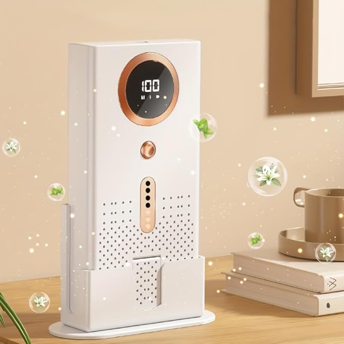 Air Purifier, Small Air Cleaners for Home, Portable Air Purifier, Aroma Machine for Pet Rooms, Toilets, Smoking Areas,White