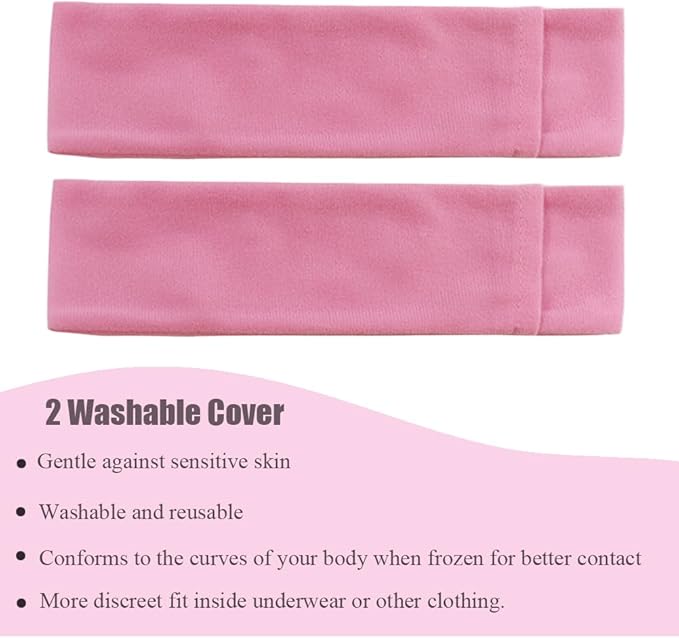 Postpartum Ice Pack, Hot and Cold Pads for After Delivery Essentials, Gel Cooling Pad, Fast Pain Relief Convenient for Perineal Recovery Helps Reduce Swelling (Pink, Snow Pattern)
