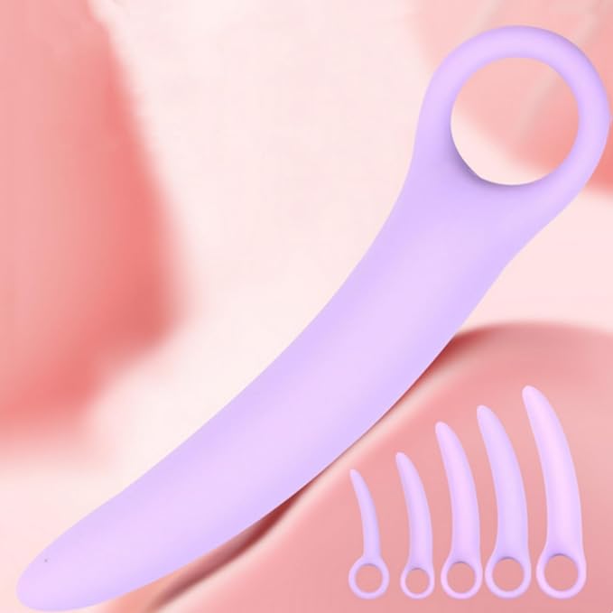 5 Pcs Pelvic Floor Muscle Dilator Trainer Set Silicone Soft Gradual Progression Toys with Storage Bag