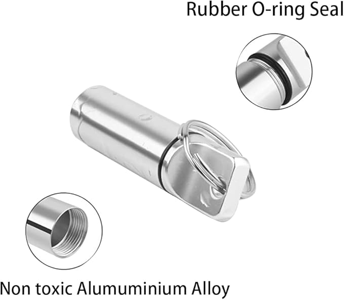 4 Packs Aluminum Pill Box Case and Designed Earplugs Storage (red,Black,Silver and Blue)