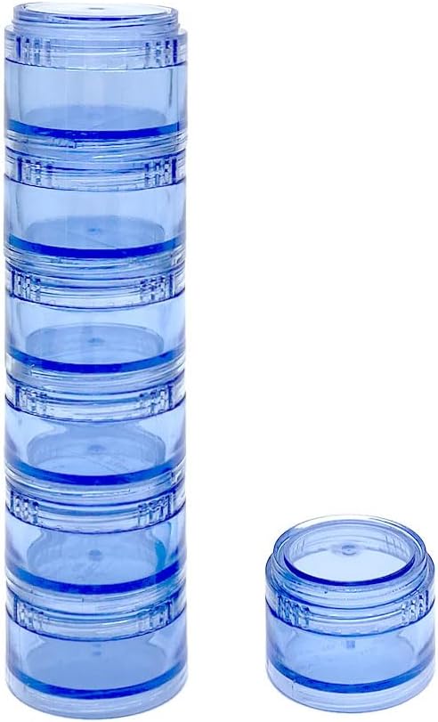 HaiSea Weekly Travel Pill Planner-Monthly Pill Organizer, Daily Month Pill Box-Separate AM/PM Compartments Colors Vary (Blue)