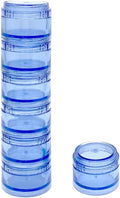 HaiSea Weekly Travel Pill Planner-Monthly Pill Organizer, Daily Month Pill Box-Separate AM/PM Compartments Colors Vary (Blue)