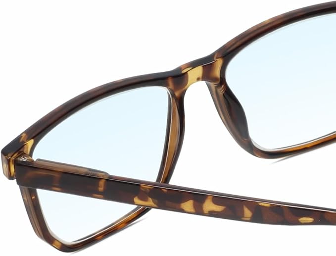 Calabria R861 Rectangular Blue Light Blocking Reading Glasses Men Women Trendy Eyeglass Work Gaming Computer Readers w/Case