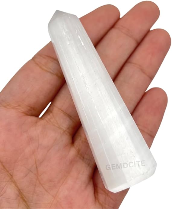 WholesaleGemShop 3 Inch Gemstones Obelisk Tower Jumbo Facet Aura Rock Crystal Natural Polished Earth Wand Spirit