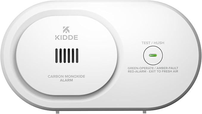 Kidde Carbon Monoxide Detector, AA Battery Powered, Portable for Travel or Home, 85 dB Alarm, LED Status Light Indicators, 5th Edition, COB