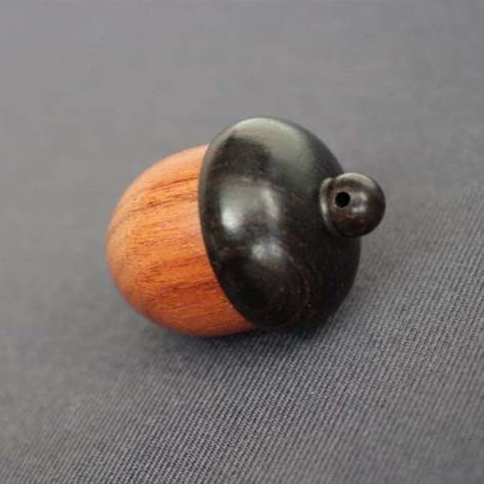 10Pcs Mini Acorns Solid Wood Medicine Pill Box Portable Sandalwood Acorn Pill Case Tablets Storage Sealed Can for Outdoor