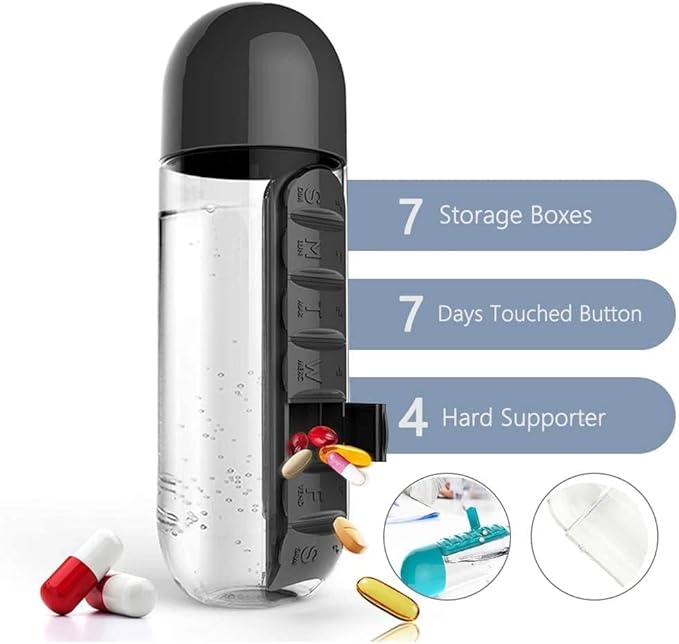 Oblivion Weekly Pill Box Organizer 1 Pc – Multicolor Medicine Planner with Compartments – Travel-Friendly Vitamin & Tablet Holder – Moisture-Proof & Reminder Case for Medication & Supplements (Pill