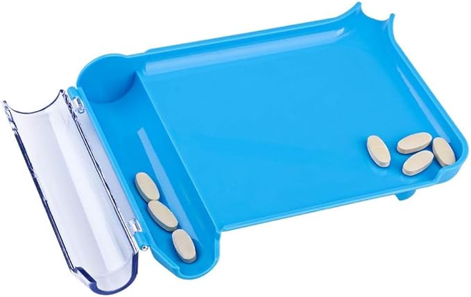 Opret Right Hand Pill Counting Tray with 2 Spatulas, Pill Counter with A Straight Spatula & A L-Spatula for Pharmacy to Count Meds Pills Tablets