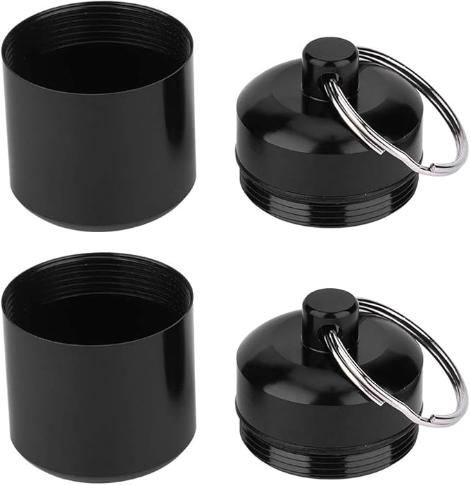 Portable Daily Pill Case , Oxidation Coloring Black pillbox Container for Purse for Travel Outdoor Traveling , watertight Travel Pill lunch box