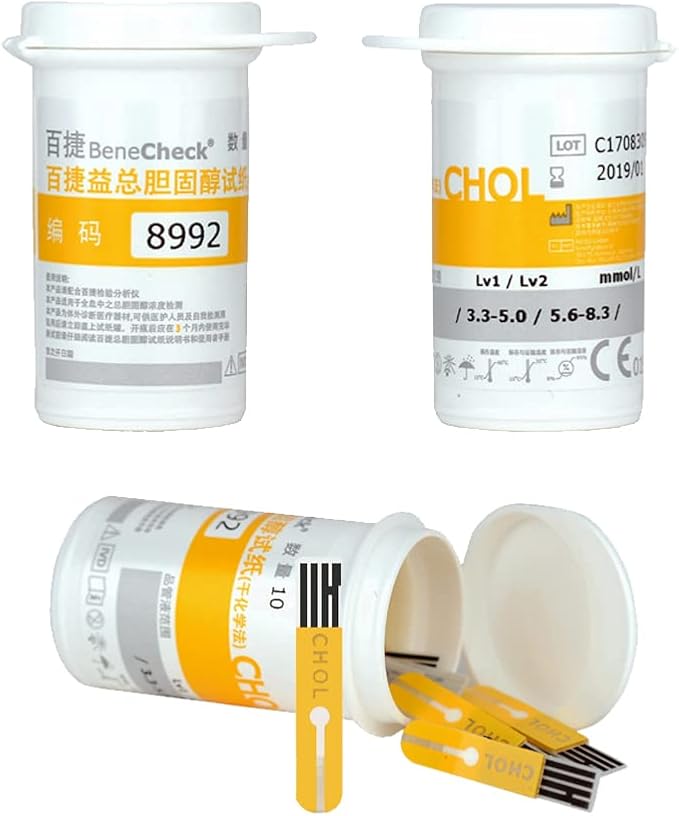 10 pcs/Bottle BKM13-1 Total Cholesterol CHOL Test Strips