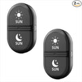 Fullicon Pill Organizer 2 Times a Day, Daily Pill Box AM PM, Replacement Medicine Organizer, Pill Cases Twice a Day with Lable- (Black Replacment 2 Pack)