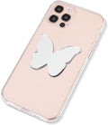 Ellie Rose Mirror Decal for Smartphone, Stick-On Mirror Phone Charm Sticker (Butterfly)