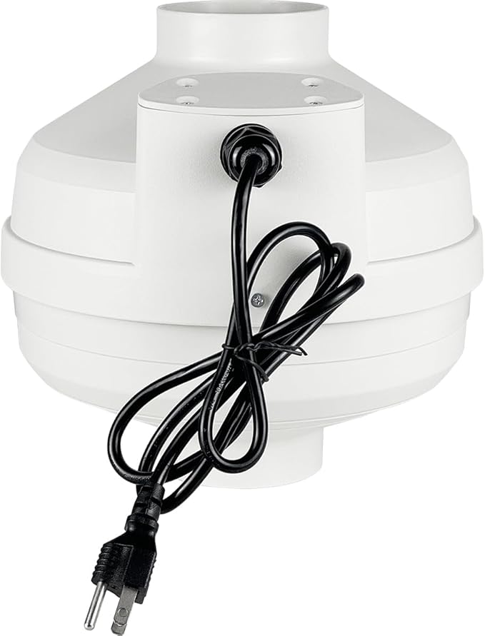 4 inch Radon Fan, 2 speed 260/188CFM Radon Mitigation System Quickly Mitigate Radon Quiet and Energy Efficient IP67 Waterproof Indoor Outdoor Installation