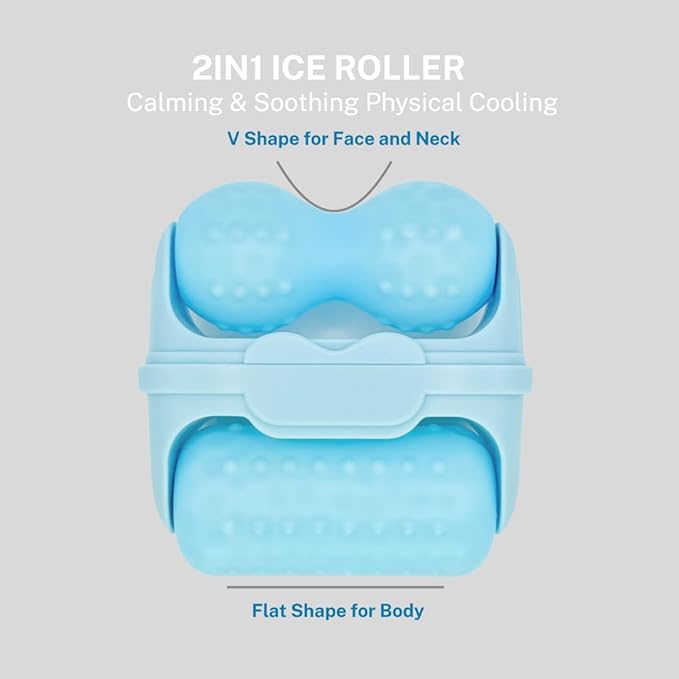 2in1 Ice Roller for Face and Body Shaping, Cooling Therapy - Reduce Puffiness and Skin Tightening, Self-care Gift