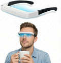 Light Therapy Glasses, Blue-White UV-Free Light Therapy Lamp, Portable Daylight Lamp, Wearable Sunlight Lamp, Boost Energy, Relief for Sleep Problems, Jet Lag, Equivalent to 10000 Lux