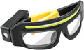 LED Glasses Rechargeable Headlight with Motion Sensor and Touch Control, 5 Modes USB C Lighted Glasses for Running Camping, Fishing, Cycling, Hiking, Hands-Free Lighting (Yellow)