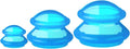 3Pcs Cupping Therapy Set-Professional Silicone Cupping, Suitable for Facial Body Massage/Deep Myofascial Release/Pain Relief/Muscle Relaxation & More (Blue,3pcs)