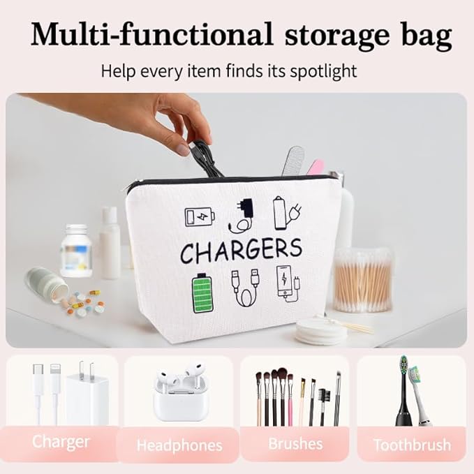 Charging Cable Organizer Bag Pouch Travel Elastic Silicone Cable Straps Cord Organizer Anti Loss Portable Earphone Plug Charger Storage Bag Data Cables Protector Cover Charge Cord Tie Wrap Protection